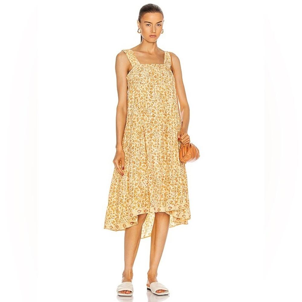 NATALIE MARTIN Jasmine Silk Orange Floral Midi Dress